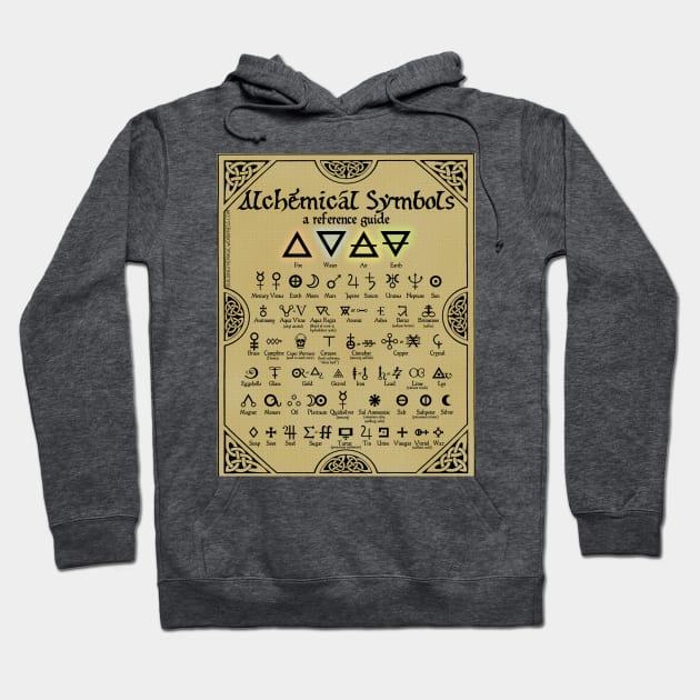 Alchemical Symbols Reference Chart Hoodie by ManicElf